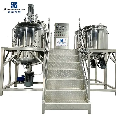 Vacuum Emulsifying Homogenizer Mixer Machine Daily Chemical Production Line for Ultrasonic Gel, Cosmetic Cream and Paste Making