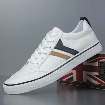 OEM Bulk Order Fashion Colorful Canvas Shoes Low Top Walking Shoes Casual Sneakers for Men