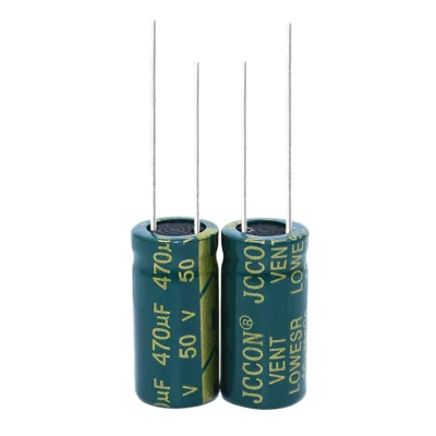 Factory Wholesale JCCON Electronic Components 50V470UF Low ESR Aluminum Electrolytic Capacitor -40+105C 250/bag for Fan