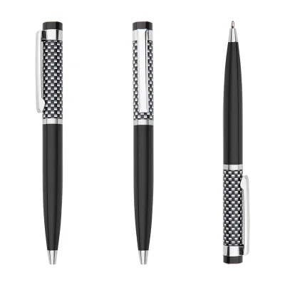New Fashion Classic Checked Metal Ballpoint Pen Cute Stationery Custom LOGO Color for Children Gifts