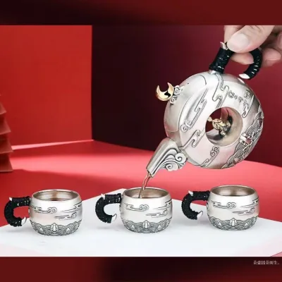 Chinese Tea Set Design and Customization Design and Manufacturing of Tea Set Molds Gold and Silver Copper Tea Set Processing