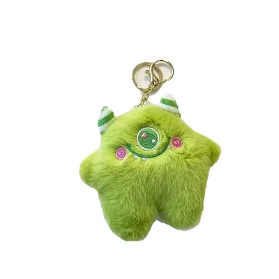 Super Cute Little Monster Plush Toy Pendant Key Chain Soft Cotton PP Cotton Filling Washed Custom Stress Relief Perfect Birthday