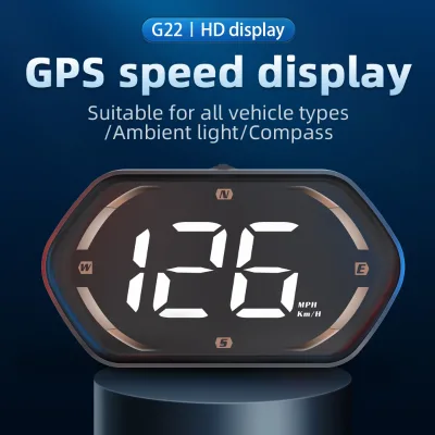 G22 OLED Gold HUD GPS Speedometer with Overspeed Alarm & Auto Diagnostic Tools-Universal Car Display