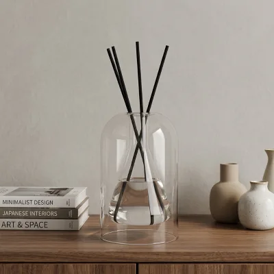 Wholesale 130 ml Modern Design Double Layer Glass Bottles Unique Designed for Scent Diffusers