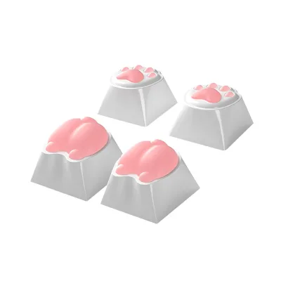 Pink & White Silicone/PC/ABS Keycap Set for Mechanical Gaming Keyboard with MX Switches