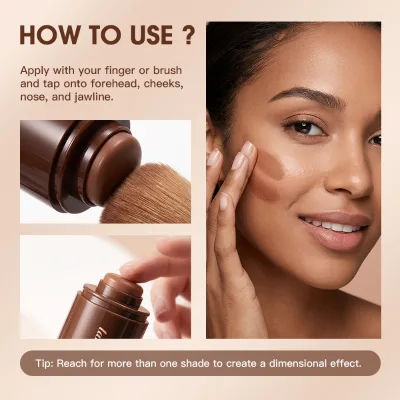 Private Label Mini Cream Contour Bronzer Concealer Stick, Natural 3D Sculpting Face Makeup Stick