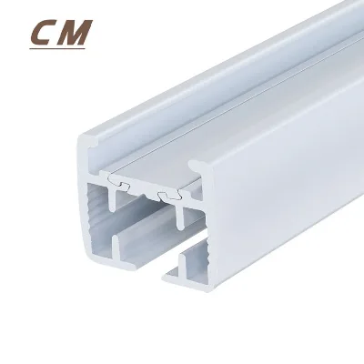 Custom Size High Quality 3-in-1 Manual Ceiling Curved Track White Electrophoretic Process Electric Track