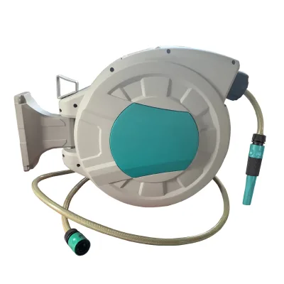 Any Length Lock Roll-up Automatic Slow Return Hose Reel Rack Wall Mounted Retractable Garden Hose-Reel