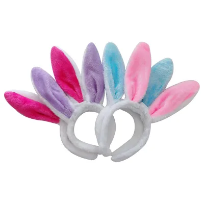 Women Girls Flashing LED Rabbit Ear Light up Festival Party Headband for Halloween Christmas Costume Cosplay