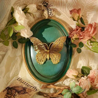 Cross-border New Arrival Resin Vintage Butterfly Wall Sculpture Retro Home Wall Decor Gift