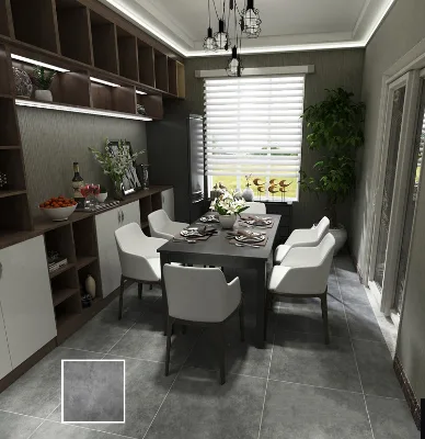 Rough Antique Rustic Finish 600x600 Porcelain Matt Floor Tiles Dining Room Grey Interior Ceramic Rustic Tiles for Flooring