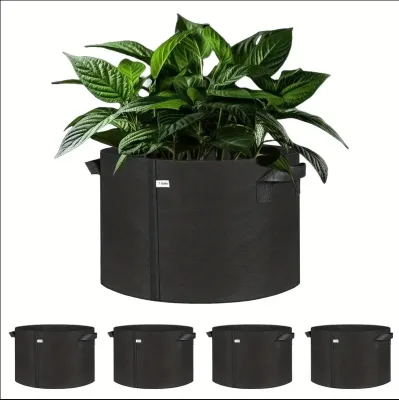 Nursery Grow Bags Non Woven Fabric Aeration Grow Bag Black Mushroom Grow Bags