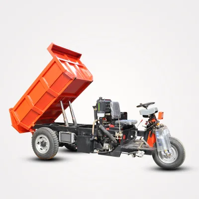 Heavy-duty Dual Hydraulic diesel Three-wheel Dump Tricycle Mining Use 38 Horsepower Dumper