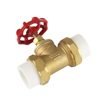 Straight Through Type PPR Stop Valves Brass Stop Valve with PPV Connector OEM Manufacturer From China
