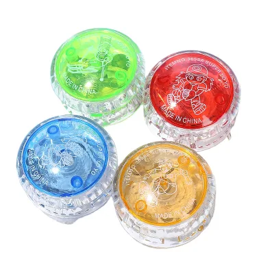 Creative Cartoon Mini LED Flashing Yo-Yo Sports Brain Games Toy Kids Plastic Entertaining Decompress Fun Manufactured Wholesale