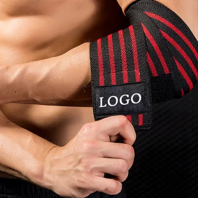 Powerlifting Elbow Straps Support Weight Lifting Sleeves Elbow Wraps for Fitness Cross Training