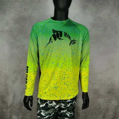 Wholesales Custom Polyester Print Sublimation Quick Dry Fishing Wears Clothes Uniform Design Long Sleeve Fishing Jerseys
