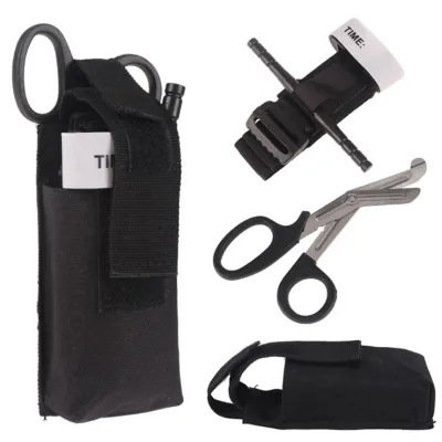 Outdoor Tactical Battle Tourniquet System Medical Bag Small Tactical Medical Scissors Camping Survival Kit