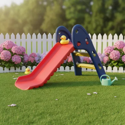 Folabel Plastic Children's First Two Steps Slide for Residential Garden Daycare & Playhouse Use in Educational Adventure Parks