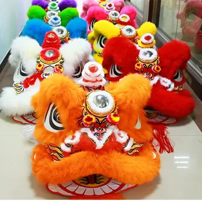 Traditional Chinese Plush Lion Dance Costume for Adults-Martial Arts & Performance Clothing Made in China