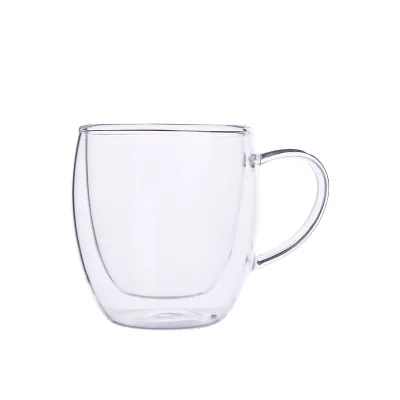 Heat Resistant Double Wall Glass Tea Cup Custom Borosilicate Glass Coffee Mug Customized Glass Tea Mug