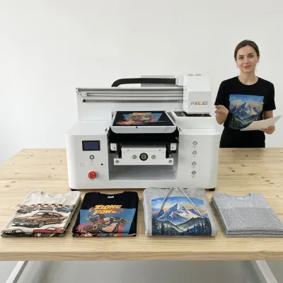 Best A3 Pro T-shirt Printing Machine Direct Garment Flex Material Inkjet Technology All Sizes Available Mini T Shirts Printer