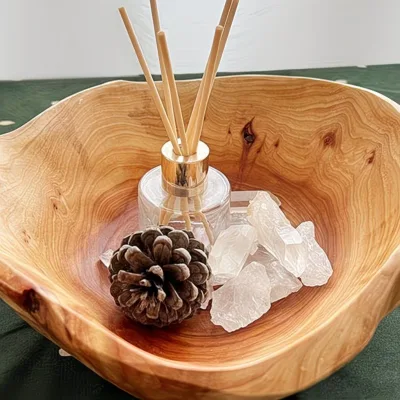 Customer Unique Irregular wood flower shaped nesting bowls for Home and Dining teak wood flower shape bowl