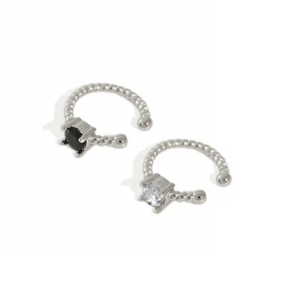 WMEL195 Fashion No Pierced Diamond Ear Cuff Earrings for Women Sterling Silver Hot Sale Products