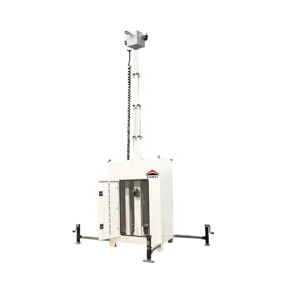 Mobile Surveillance Camera Tower 6M Mast Portable CCTV Security System Cuboid for Construction Sites