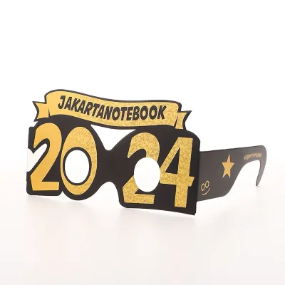 Funny New Year's Eve Party Decoration Set Paper Glasses for Graduation Season and Photo Props New Product