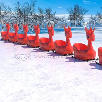 Commercial Customized Winter Sports PE Snow Sledge Towable Winter Ski Sledge for Sale