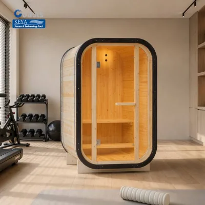 Modern Panoramic View Outdoor Sauna Room Thermo Wood ETL Safety Standard WiFi App Enabled Australia Backyard Spa Pod