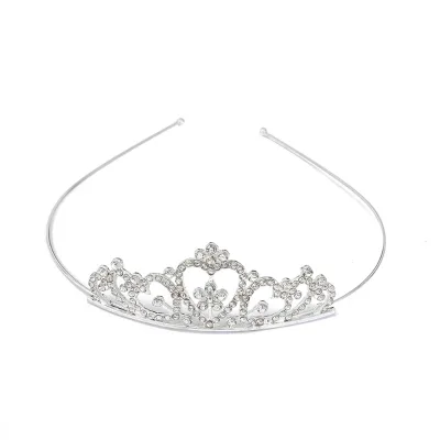 AA01163 Korean Style Zinc Alloy Rhinestone Children's Crown Hair Headband Jewelry Fashion Princess Birthday Tiara