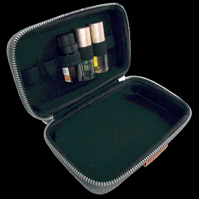 Portable Hard EVA Essential Oil Storage Case with Elastic Fixed Slots for Aromatherapy Oil Bottles Homeopathy Remedy Vials