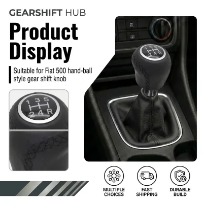 Rubber Wrapped Stitching Ball Gear Lever Handle Ball Gear Shift Handball Gear Shift Handball for FIAT