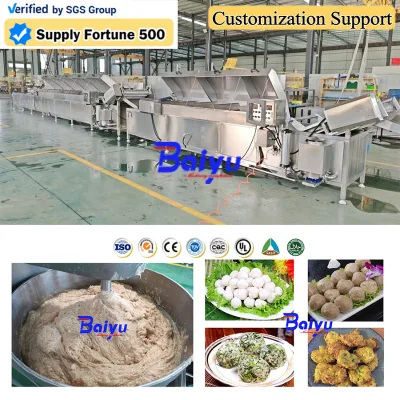 Baiyu Automatic Fish Ball Making Machine for Surimi Seafood Processing Plant with Adjustable Diameter and PLC System