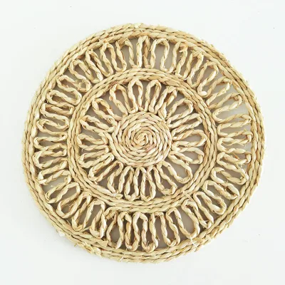 Straw Placemats Wholesale Round Woven Placemat Eco-friendly Natural Rattan Placemats