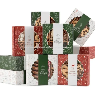 Beautiful Christmas cookie box containers are perfect for sharing delicious homemade cookies, candies, or cupcakes with friend