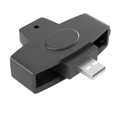 External USB 2.0/Type-C Smart Card Reader ID Card Reader Rotatory Type Supports ISO7816 Standard