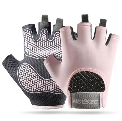 Half Finger Gloves Fitness Gym Training Anti Slip Shock Absorbent Lightweight Breathable Sports Gloves for Women
