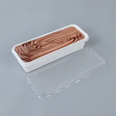 Zeqiu ZQ2208 Disposable Plastic Ice Cream Boxes 1-3 Compartments Low-Temperature Resistant PP Material Juice Hamburger