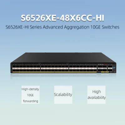 G H3C S6526XE-HI 10GE Switch 48x10G SFP+ 6x100G QSFP28 50ms Fast Convergence M-LAG Network Switch
