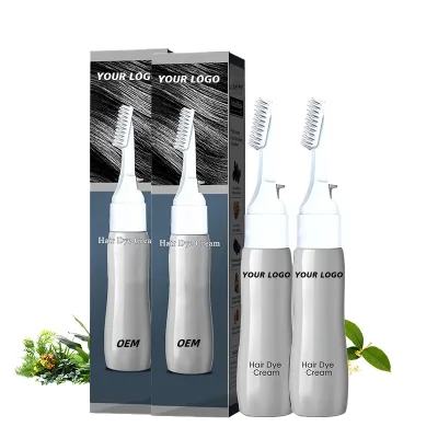 Custom Your Own logo Home Use Grey Hair Dye Cream