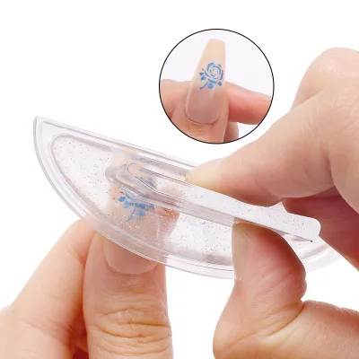 Newest Nail Silicone Stamper Curved Surface Stamper French Transfer Templatei Clear Jelly Seal Stamp Manicure