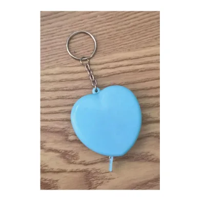 Heart-shaped Red, White, Pink, Yellow , Green or Custom Body Retractable Tape Measure 1.5m Soft Tape Measure Keychain