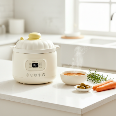 New Arrival Portable Low Pressure Cooker Slow Cooker 1.2L Small Food Warmer for Home Use