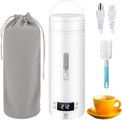 Intelligent Heating Electric Water Cup Integrated Insulation Cup Portable Travel Temperature Adjustment Kettle Heating Cup 450ml