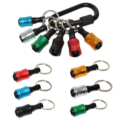 Portable 6pcs 1/4 Inch Hexagonal Screwdriver Head Bracket Hiking Buckle Tool Kit