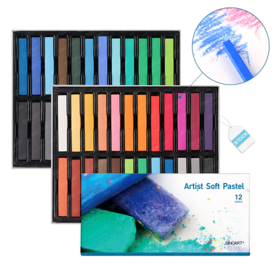 SINOART 24colors Non Toxic Soft Pastel Set Artist Stick Pastel Soft Pastel Colors Drawing for Beginners