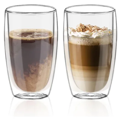 Glass Set 6 Pcs Drinking Cup Double Wall Glass Cups Glass Coffee Cup Manufacturers